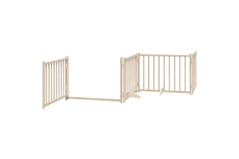 Vidaxl Dog Gate With Door Foldable 10 Panels 800 Cm Poplar Wood Vidaxl Dog Gate With Door Foldable 10 Panels 800 Cm Poplar Wood