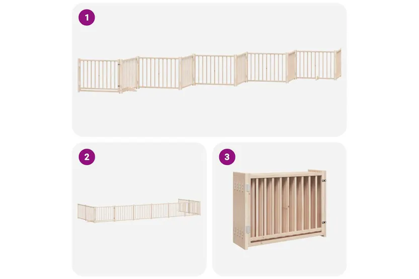 Vidaxl Dog Gate With Door Foldable 10 Panels 800 Cm Poplar Wood Vidaxl Dog Gate With Door Foldable 10 Panels 800 Cm Poplar Wood