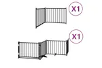 Vidaxl Dog Gate With Door Foldable 6 Panels Black 480 Cm Poplar Wood Vidaxl Dog Gate With Door Foldable 6 Panels Black 480 Cm Poplar Wood
