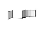 Vidaxl Dog Gate With Door Foldable 6 Panels Black 480 Cm Poplar Wood Vidaxl Dog Gate With Door Foldable 6 Panels Black 480 Cm Poplar Wood
