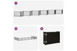 Vidaxl Dog Gate With Door Foldable 12 Panels Black 960 Cm Poplar Wood Vidaxl Dog Gate With Door Foldable 12 Panels Black 960 Cm Poplar Wood