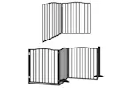 Vidaxl Dog Gate With Door Foldable 12 Panels Black 960 Cm Poplar Wood Vidaxl Dog Gate With Door Foldable 12 Panels Black 960 Cm Poplar Wood