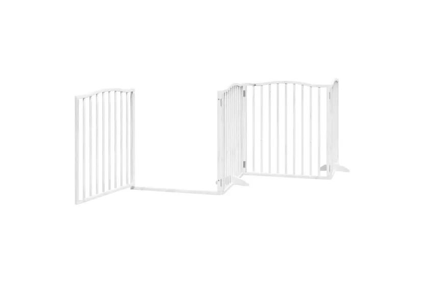 Vidaxl Dog Gate With Door Foldable 12 Panels White 960 Cm Poplar Wood Vidaxl Dog Gate With Door Foldable 12 Panels White 960 Cm Poplar Wood