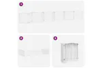 Vidaxl Dog Gate With Door Foldable 12 Panels White 960 Cm Poplar Wood Vidaxl Dog Gate With Door Foldable 12 Panels White 960 Cm Poplar Wood