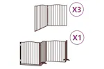 Vidaxl Dog Gate With Door Foldable 10 Panels Brown 800 Cm Poplar Wood Vidaxl Dog Gate With Door Foldable 10 Panels Brown 800 Cm Poplar Wood