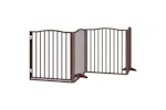 Vidaxl Dog Gate With Door Foldable 10 Panels Brown 800 Cm Poplar Wood Vidaxl Dog Gate With Door Foldable 10 Panels Brown 800 Cm Poplar Wood