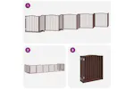 Vidaxl Dog Gate With Door Foldable 10 Panels Brown 800 Cm Poplar Wood Vidaxl Dog Gate With Door Foldable 10 Panels Brown 800 Cm Poplar Wood