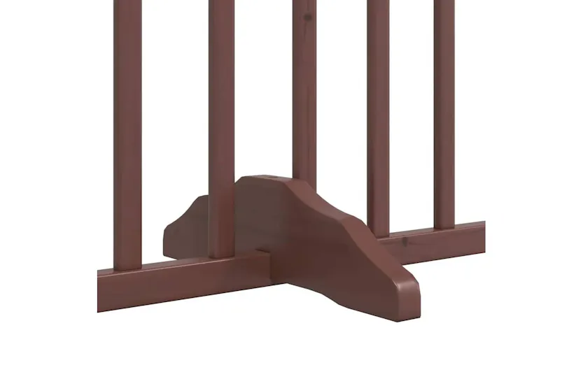 Vidaxl Dog Gate With Door Foldable 10 Panels Brown 800 Cm Poplar Wood Vidaxl Dog Gate With Door Foldable 10 Panels Brown 800 Cm Poplar Wood