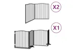 Vidaxl Dog Gate With Door Foldable 8 Panels Black 640 Cm Poplar Wood Vidaxl Dog Gate With Door Foldable 8 Panels Black 640 Cm Poplar Wood