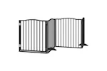 Vidaxl Dog Gate With Door Foldable 8 Panels Black 640 Cm Poplar Wood Vidaxl Dog Gate With Door Foldable 8 Panels Black 640 Cm Poplar Wood