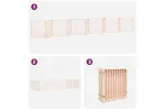 Vidaxl Dog Gate With Door Foldable 12 Panels 960 Cm Poplar Wood Vidaxl Dog Gate With Door Foldable 12 Panels 960 Cm Poplar Wood