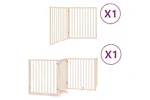 Vidaxl Dog Gate With Door Foldable 6 Panels 480 Cm Poplar Wood Vidaxl Dog Gate With Door Foldable 6 Panels 480 Cm Poplar Wood