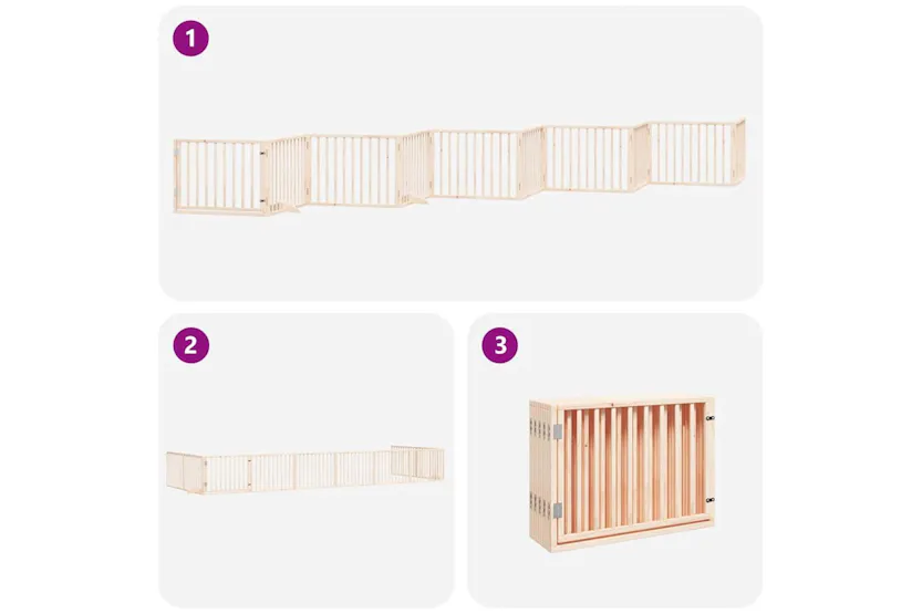Vidaxl Dog Gate With Door Foldable 10 Panels 800 Cm Poplar Wood Vidaxl Dog Gate With Door Foldable 10 Panels 800 Cm Poplar Wood