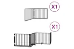 Vidaxl Dog Gate With Door Foldable 6 Panels Black 480 Cm Poplar Wood Vidaxl Dog Gate With Door Foldable 6 Panels Black 480 Cm Poplar Wood