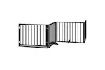 Vidaxl Dog Gate With Door Foldable 6 Panels Black 480 Cm Poplar Wood Vidaxl Dog Gate With Door Foldable 6 Panels Black 480 Cm Poplar Wood