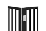 Vidaxl Dog Gate With Door Foldable 6 Panels Black 480 Cm Poplar Wood Vidaxl Dog Gate With Door Foldable 6 Panels Black 480 Cm Poplar Wood