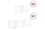 Vidaxl Dog Gate With Door Foldable 12 Panels White 600 Cm Poplar Wood Vidaxl Dog Gate With Door Foldable 12 Panels White 600 Cm Poplar Wood