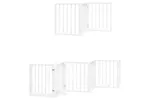Vidaxl Dog Gate With Door Foldable 12 Panels White 600 Cm Poplar Wood Vidaxl Dog Gate With Door Foldable 12 Panels White 600 Cm Poplar Wood