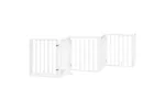 Vidaxl Dog Gate With Door Foldable 12 Panels White 600 Cm Poplar Wood Vidaxl Dog Gate With Door Foldable 12 Panels White 600 Cm Poplar Wood