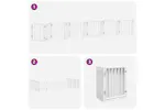 Vidaxl Dog Gate With Door Foldable 12 Panels White 600 Cm Poplar Wood Vidaxl Dog Gate With Door Foldable 12 Panels White 600 Cm Poplar Wood