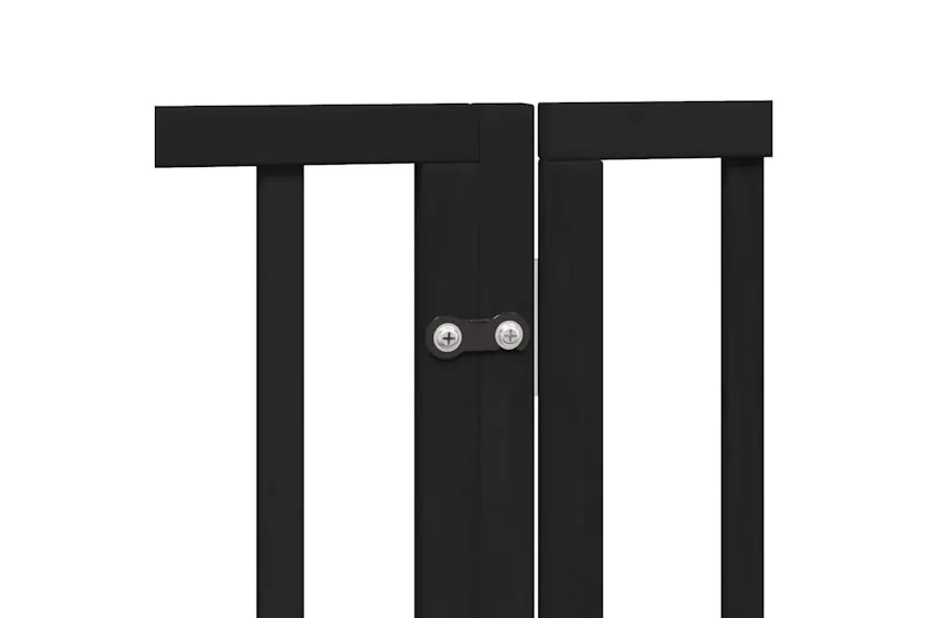 Vidaxl Dog Gate With Door Foldable 8 Panels Black 640 Cm Poplar Wood Vidaxl Dog Gate With Door Foldable 8 Panels Black 640 Cm Poplar Wood