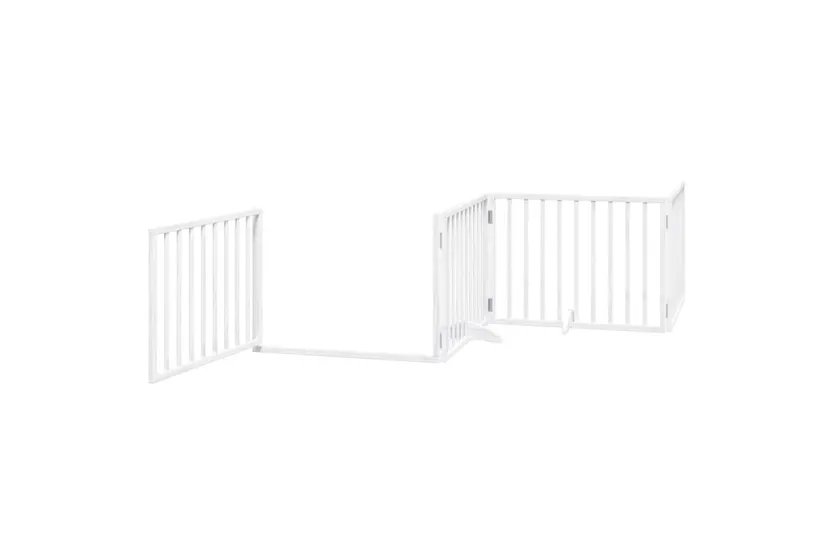 Vidaxl Dog Gate With Door Foldable 8 Panels White 640 Cm Poplar Wood Vidaxl Dog Gate With Door Foldable 8 Panels White 640 Cm Poplar Wood