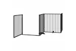 Vidaxl Dog Gate With Door Foldable 12 Panels Black 960 Cm Poplar Wood Vidaxl Dog Gate With Door Foldable 12 Panels Black 960 Cm Poplar Wood