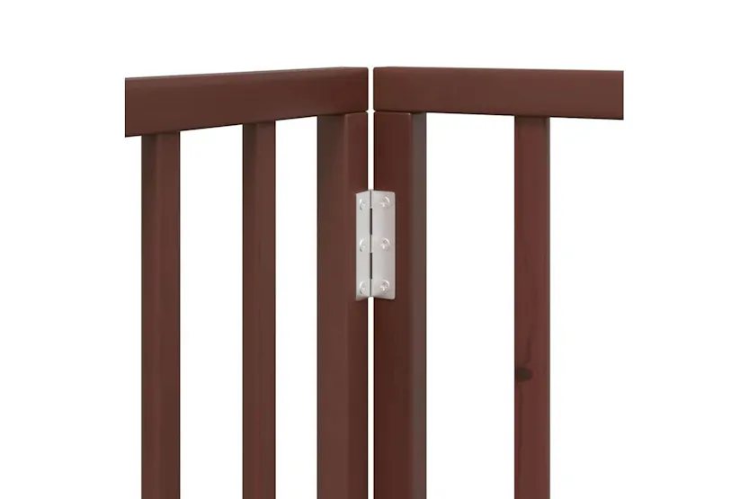 Vidaxl Dog Gate With Door Foldable 10 Panels Brown 800 Cm Poplar Wood Vidaxl Dog Gate With Door Foldable 10 Panels Brown 800 Cm Poplar Wood