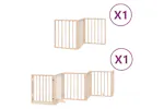 Vidaxl Dog Gate With Door Foldable 9 Panels 450 Cm Poplar Wood Vidaxl Dog Gate With Door Foldable 9 Panels 450 Cm Poplar Wood