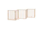 Vidaxl Dog Gate With Door Foldable 9 Panels 450 Cm Poplar Wood Vidaxl Dog Gate With Door Foldable 9 Panels 450 Cm Poplar Wood