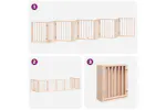 Vidaxl Dog Gate With Door Foldable 9 Panels 450 Cm Poplar Wood Vidaxl Dog Gate With Door Foldable 9 Panels 450 Cm Poplar Wood