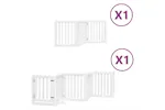 Vidaxl Dog Gate With Door Foldable 9 Panels White 450 Cm Poplar Wood Vidaxl Dog Gate With Door Foldable 9 Panels White 450 Cm Poplar Wood