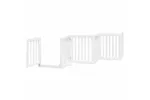 Vidaxl Dog Gate With Door Foldable 9 Panels White 450 Cm Poplar Wood Vidaxl Dog Gate With Door Foldable 9 Panels White 450 Cm Poplar Wood
