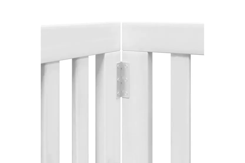 Vidaxl Dog Gate With Door Foldable 9 Panels White 450 Cm Poplar Wood Vidaxl Dog Gate With Door Foldable 9 Panels White 450 Cm Poplar Wood
