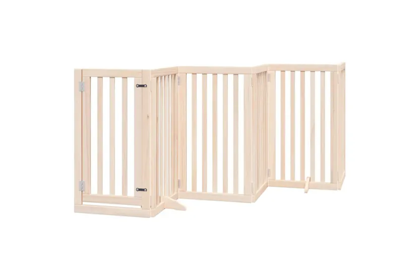 Vidaxl Dog Gate With Door Foldable 12 Panels 600 Cm Poplar Wood Vidaxl Dog Gate With Door Foldable 12 Panels 600 Cm Poplar Wood