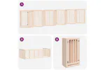 Vidaxl Dog Gate With Door Foldable 12 Panels 600 Cm Poplar Wood Vidaxl Dog Gate With Door Foldable 12 Panels 600 Cm Poplar Wood