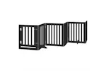 Vidaxl Dog Gate With Door Foldable 9 Panels Black 450 Cm Poplar Wood Vidaxl Dog Gate With Door Foldable 9 Panels Black 450 Cm Poplar Wood