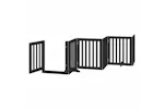Vidaxl Dog Gate With Door Foldable 9 Panels Black 450 Cm Poplar Wood Vidaxl Dog Gate With Door Foldable 9 Panels Black 450 Cm Poplar Wood