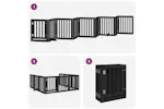 Vidaxl Dog Gate With Door Foldable 9 Panels Black 450 Cm Poplar Wood Vidaxl Dog Gate With Door Foldable 9 Panels Black 450 Cm Poplar Wood
