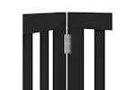 Vidaxl Dog Gate With Door Foldable 9 Panels Black 450 Cm Poplar Wood Vidaxl Dog Gate With Door Foldable 9 Panels Black 450 Cm Poplar Wood