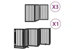 Vidaxl Dog Gate With Door Foldable 15 Panels Black 750 Cm Poplar Wood Vidaxl Dog Gate With Door Foldable 15 Panels Black 750 Cm Poplar Wood