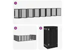 Vidaxl Dog Gate With Door Foldable 15 Panels Black 750 Cm Poplar Wood Vidaxl Dog Gate With Door Foldable 15 Panels Black 750 Cm Poplar Wood