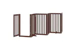 Vidaxl Dog Gate With Door Foldable 15 Panels Brown 750 Cm Poplar Wood Vidaxl Dog Gate With Door Foldable 15 Panels Brown 750 Cm Poplar Wood