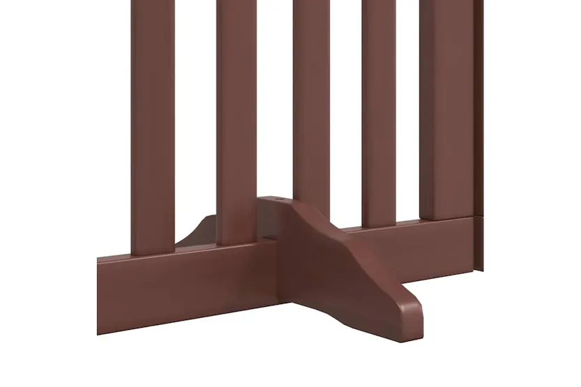 Vidaxl Dog Gate With Door Foldable 15 Panels Brown 750 Cm Poplar Wood Vidaxl Dog Gate With Door Foldable 15 Panels Brown 750 Cm Poplar Wood