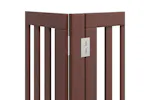 Vidaxl Dog Gate With Door Foldable 15 Panels Brown 750 Cm Poplar Wood Vidaxl Dog Gate With Door Foldable 15 Panels Brown 750 Cm Poplar Wood