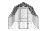 Vidaxl Chicken Run With Roof 25x4x225 M Galvanised Steel Vidaxl Chicken Run With Roof 25x4x225 M Galvanised Steel