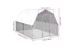 Vidaxl Chicken Run With Roof 25x4x225 M Galvanised Steel Vidaxl Chicken Run With Roof 25x4x225 M Galvanised Steel