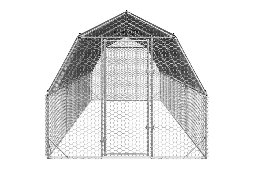 Vidaxl Chicken Run With Roof 25x8x225 M Galvanised Steel Vidaxl Chicken Run With Roof 25x8x225 M Galvanised Steel