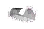 Vidaxl Chicken Run With Roof 25x8x225 M Galvanised Steel Vidaxl Chicken Run With Roof 25x8x225 M Galvanised Steel