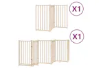 Vidaxl Dog Gate With Door Foldable 9 Panels 450 Cm Poplar Wood Vidaxl Dog Gate With Door Foldable 9 Panels 450 Cm Poplar Wood